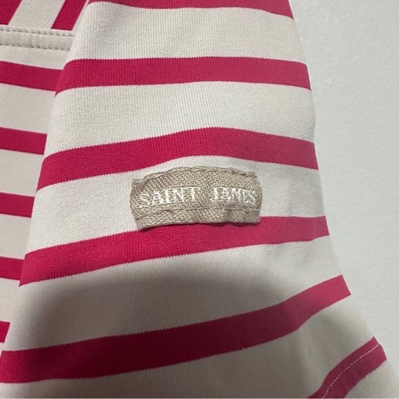 Saint James Pink and White Striped Mini Dress - Picture 3 of 11